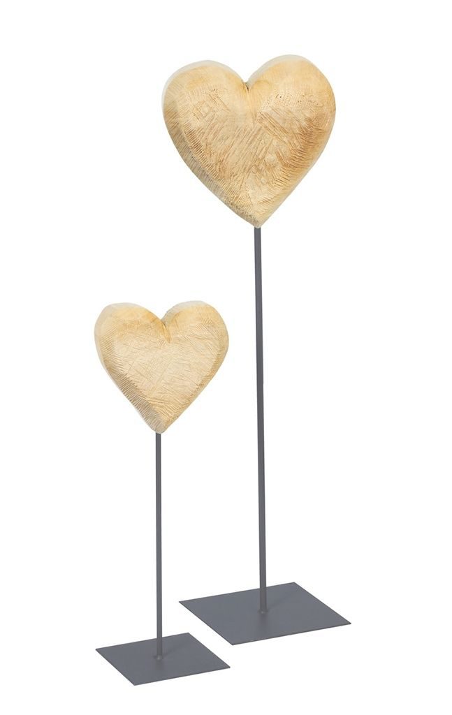 Holz Herz auf Fuß